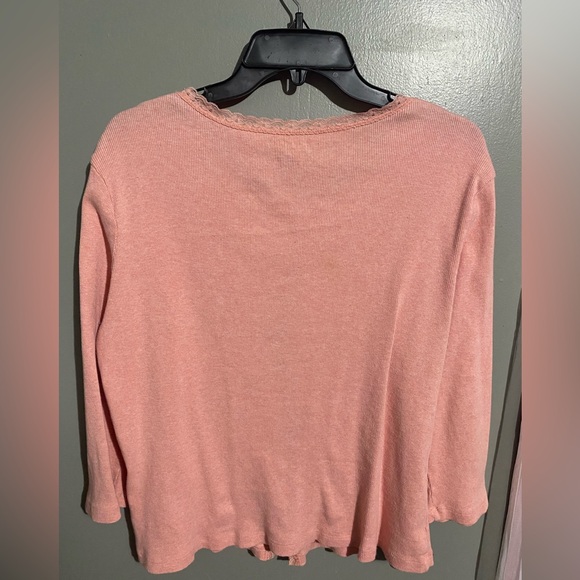 St.John’s Bay. Pink women’s cardigan sweater button Front Long sleeve - Picture 2 of 3